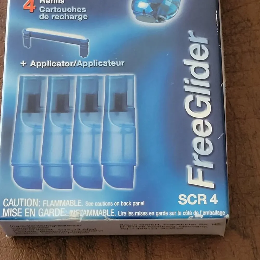 BRAUN SCR 4 Free Glider Pack of 4 Shaving Conditioners Plus Applicator New